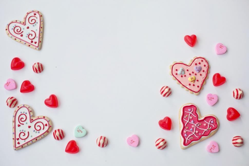 Free Image of Heart shaped cookies  
