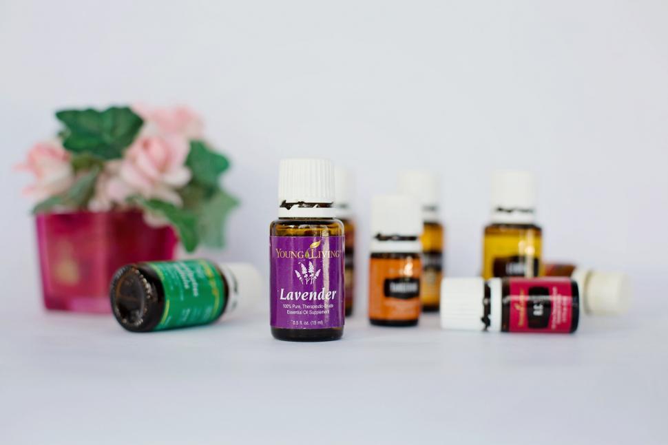 Free Image of Essential oil bottles 