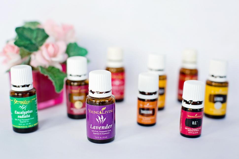 Free Image of Aromatherapy - Essential oil bottles 