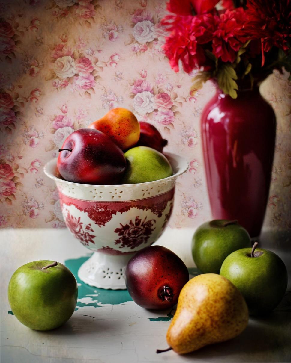 Free Image of Assorted Fruits and Flowers  