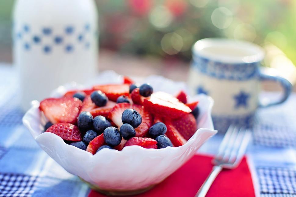 Free Image of Blueberries and Strawberries 