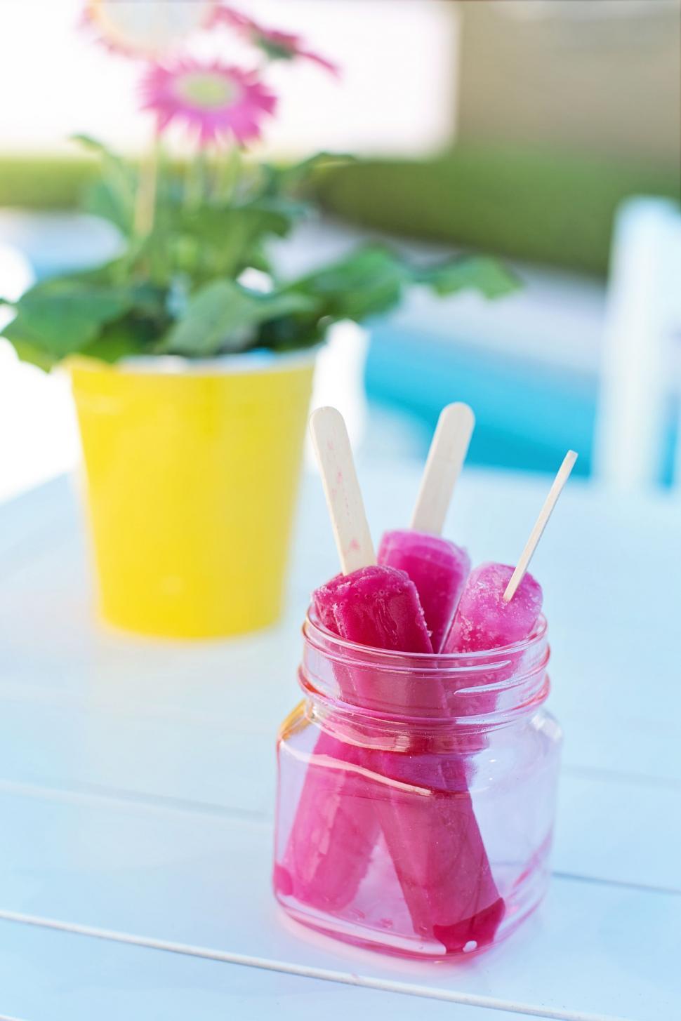 Free Image of Pink Popsicles 