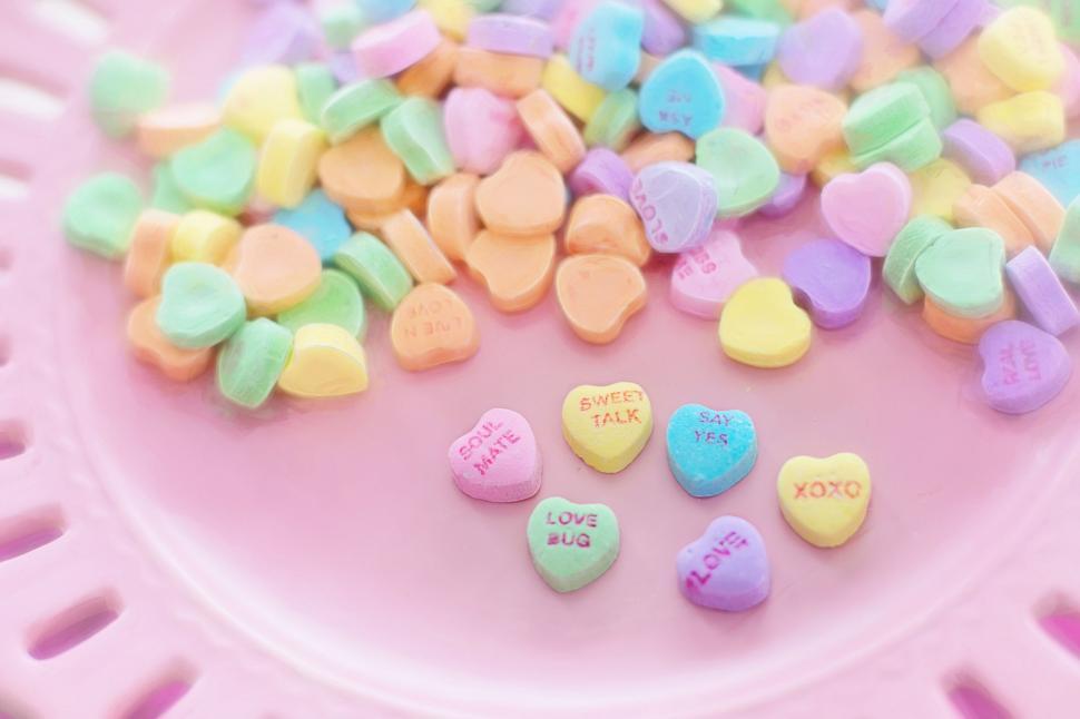 Free Image of Conversation hearts 