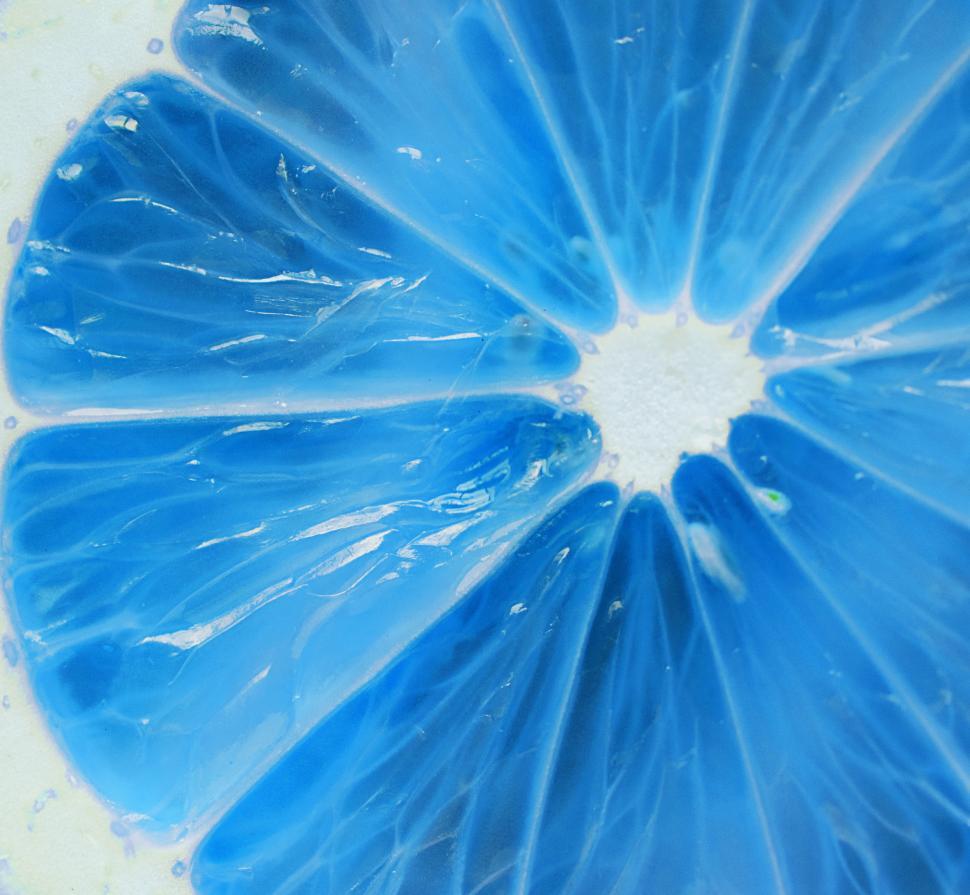 Free Image of Inverted color close up of a citrus slice 