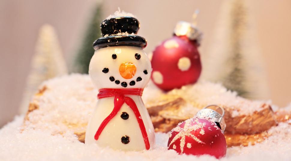 Free Image of Christmas ornaments - snowman 