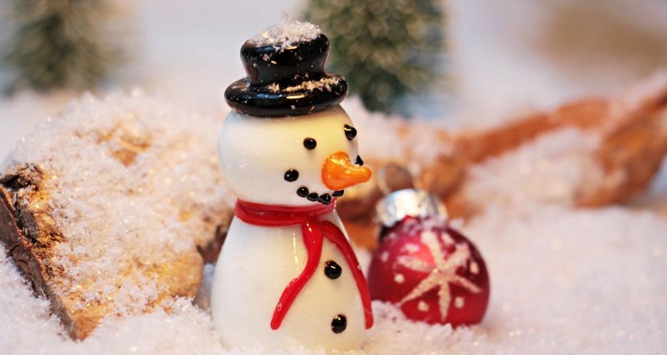 Free Image of Xmas ornament - snowman 