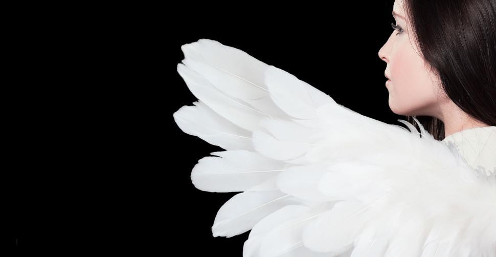 Free Image of Woman with Angel Wings 