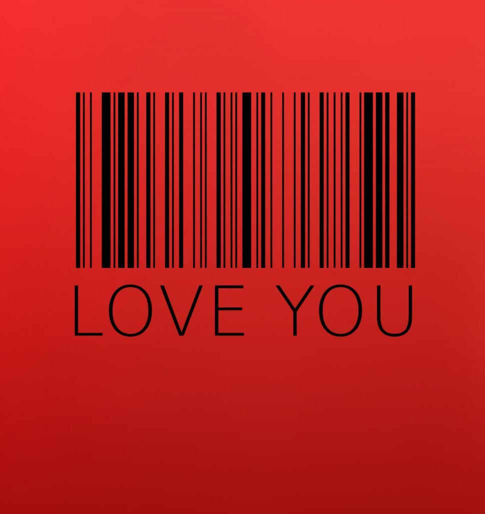 Free Image of Love You - Barcode 
