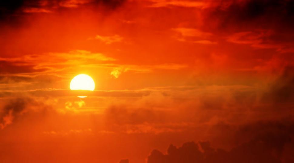 Free Image of Red and Orange Sunset  