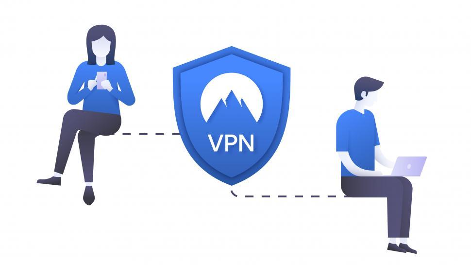 Free Image of Illustration on using a VPN application   
