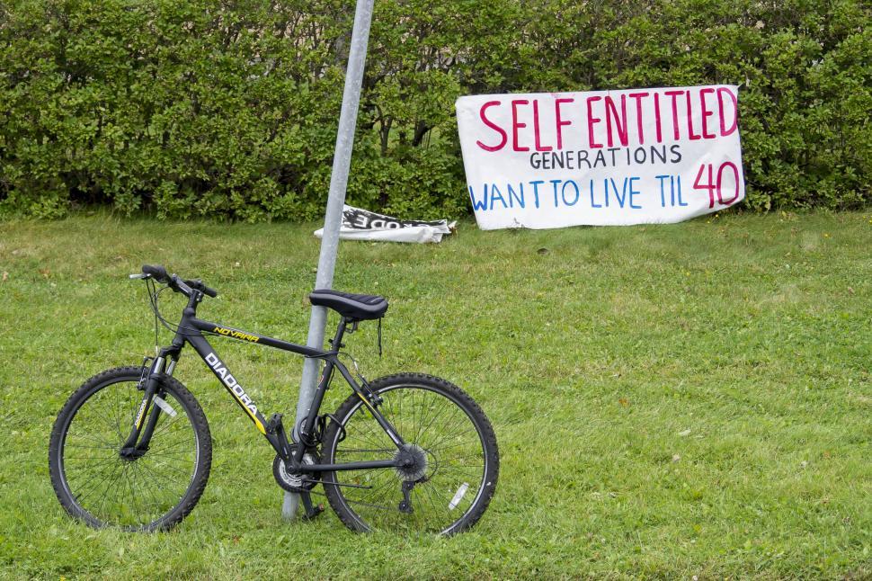 Free Image of Bike at a Climate protest 