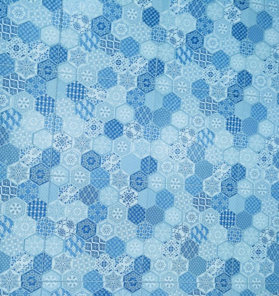 Download Free Stock Photo of Blue Ceramic Tiles Background  