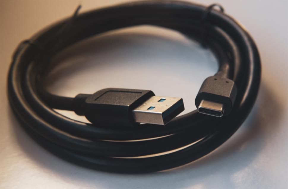 Free Image of USB C cable - Small end focus 