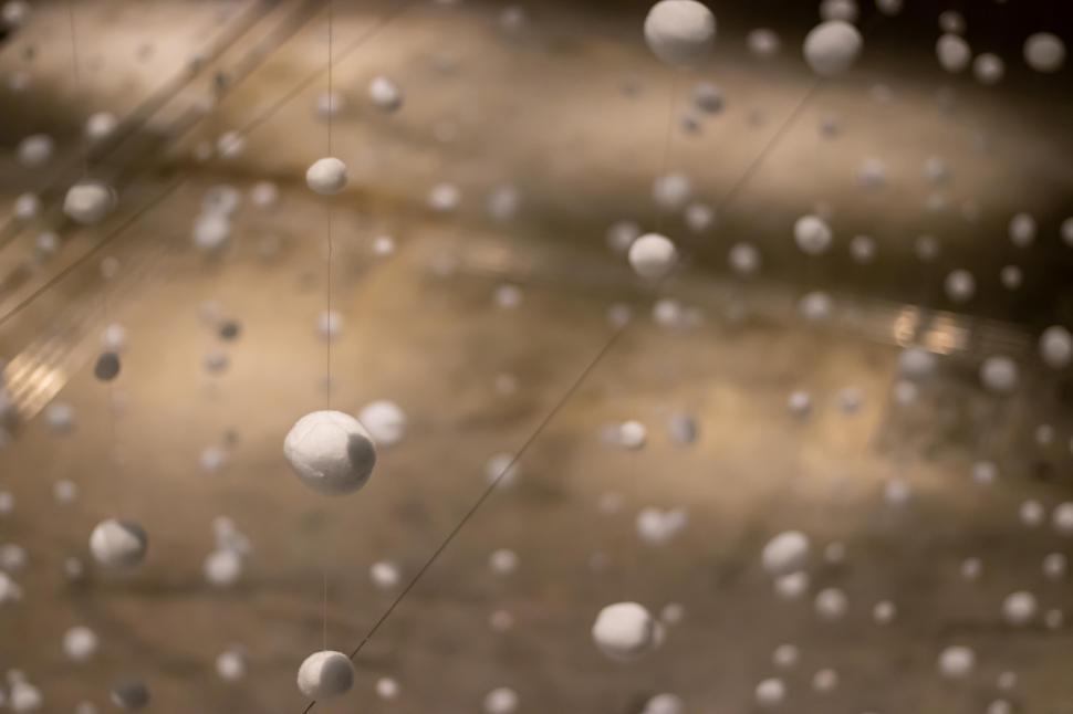 Free Image of blurred Snow Ball Christmas decoration  