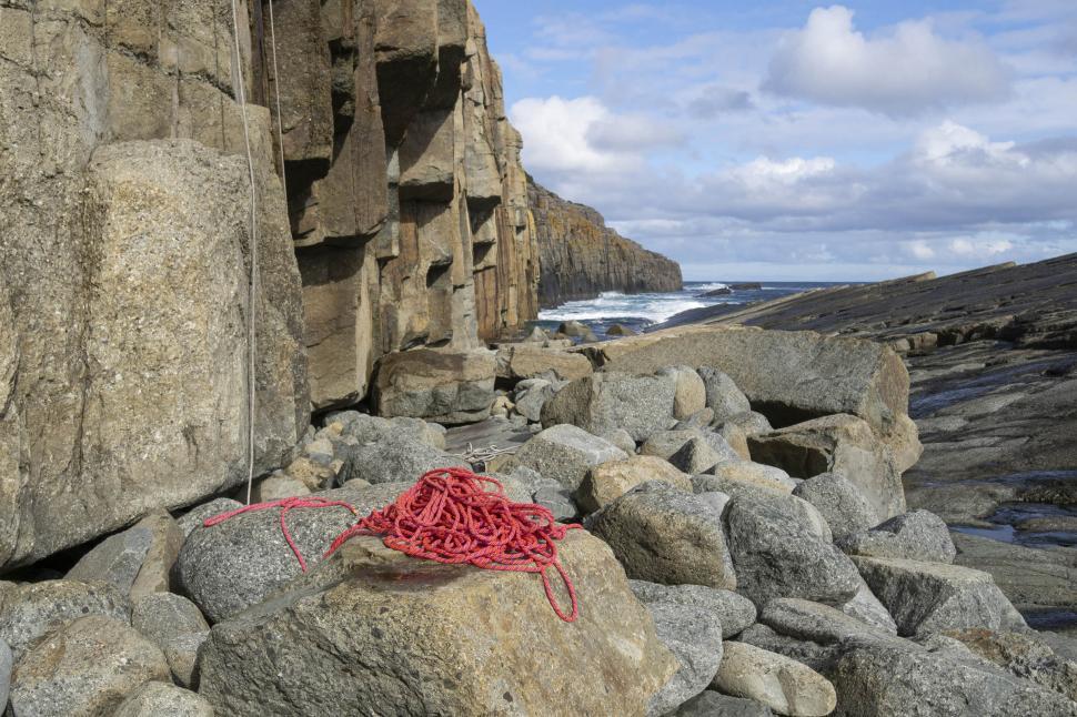 Free Image of Rock climbing rope  