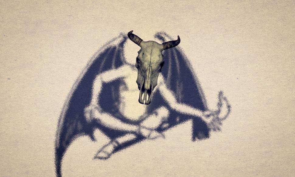Free Image of Devil - Devilish Figure with Animal Skull 