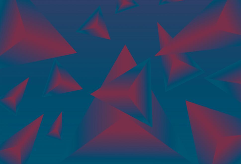 Free Image of Abstract Background - Dim Electric Red and Blue Triangles 