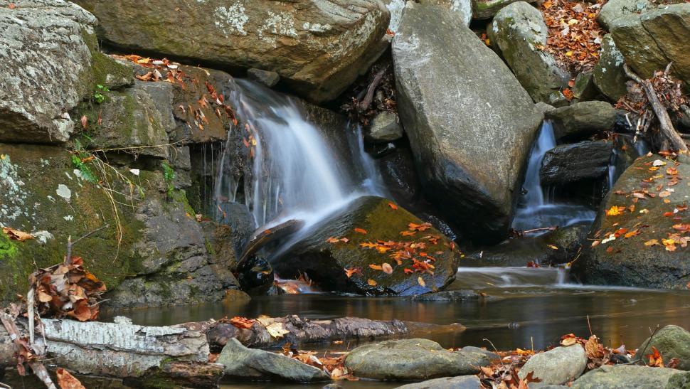 Free Image of Cascade And Rocks 