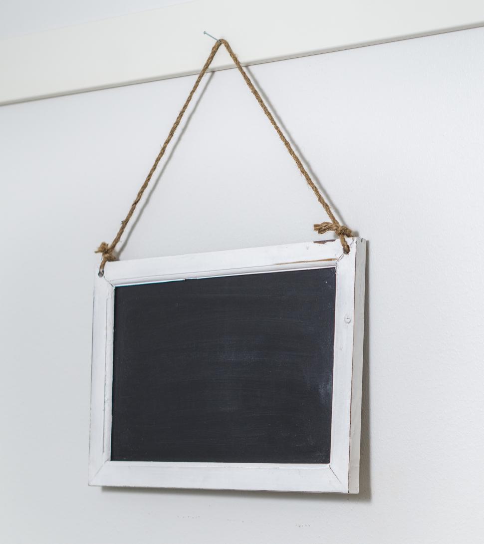 Free Image of Close up of a wooden-framed chalkboard 