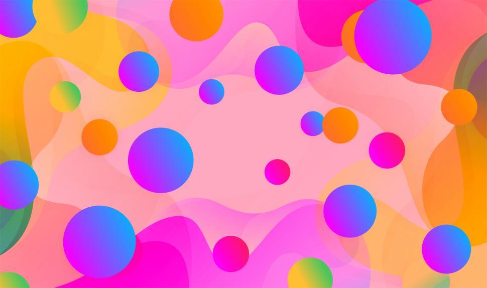 Free Image of Abstract Background - Colorful Balls and Curves 