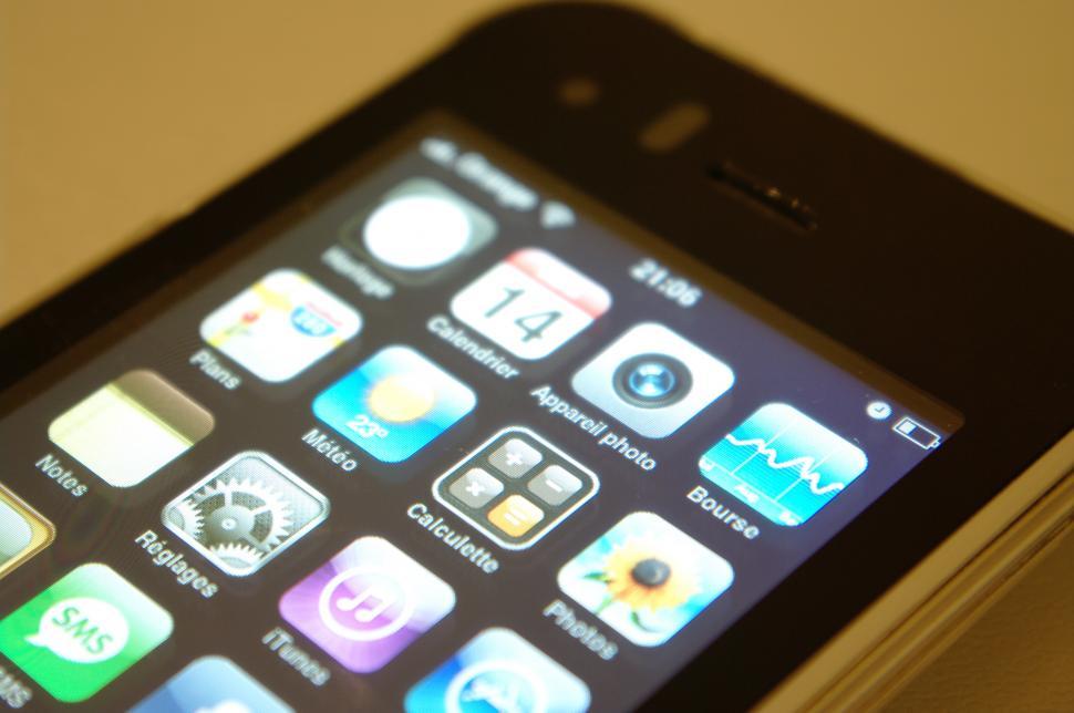 Free Image of screen of an iphone 