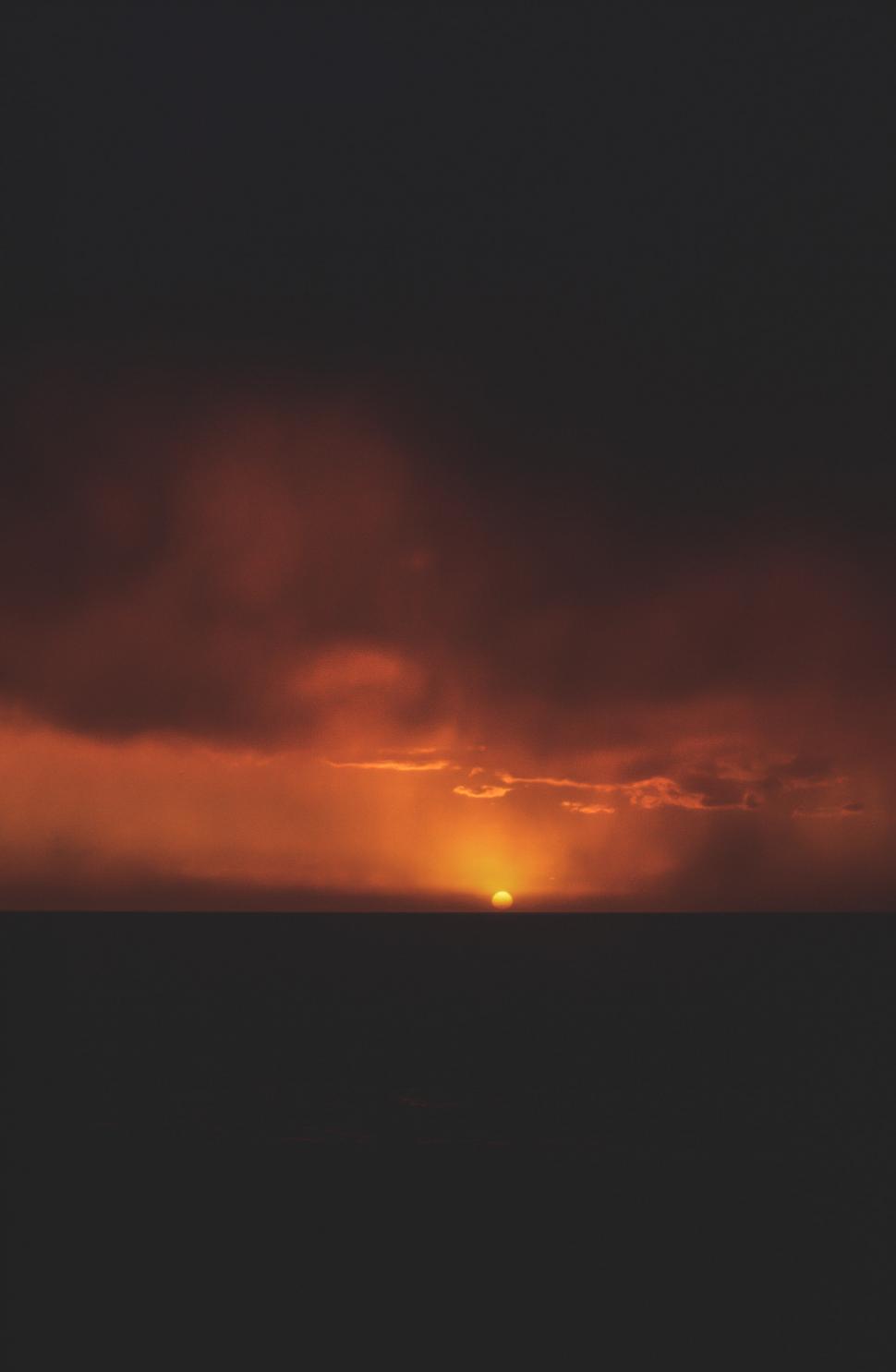 Free Image of Dramatic Sunset on Horizon - Dark Skies 