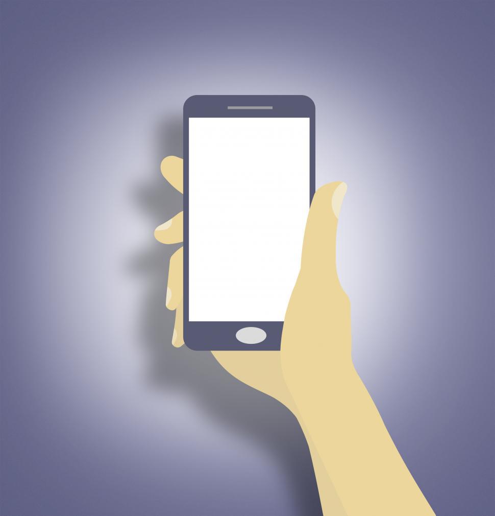 Free Image of Smartphone in a hand illustration 