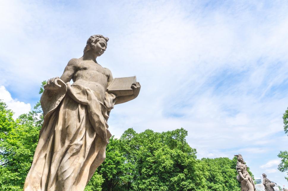 Free Image of The Truth statue in Ogrod Saski  Saxon garden, Warsaw city, Poland 
