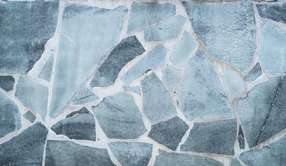 Free Image of Close up of white and blue granite wall 