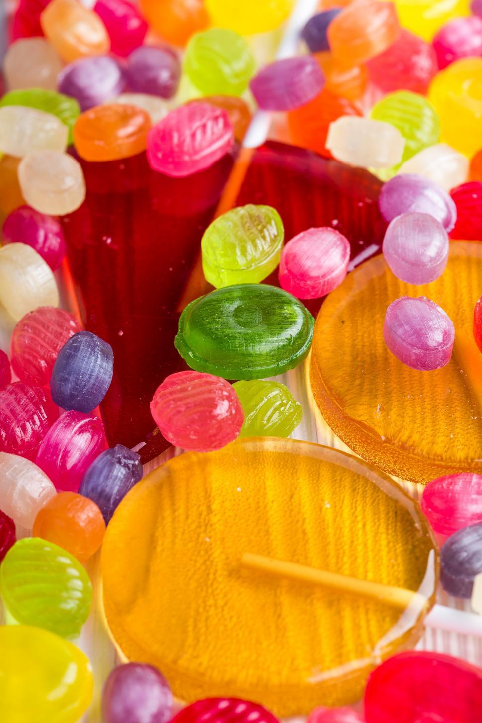 Free Image of Multicolored Lollipops and candies 