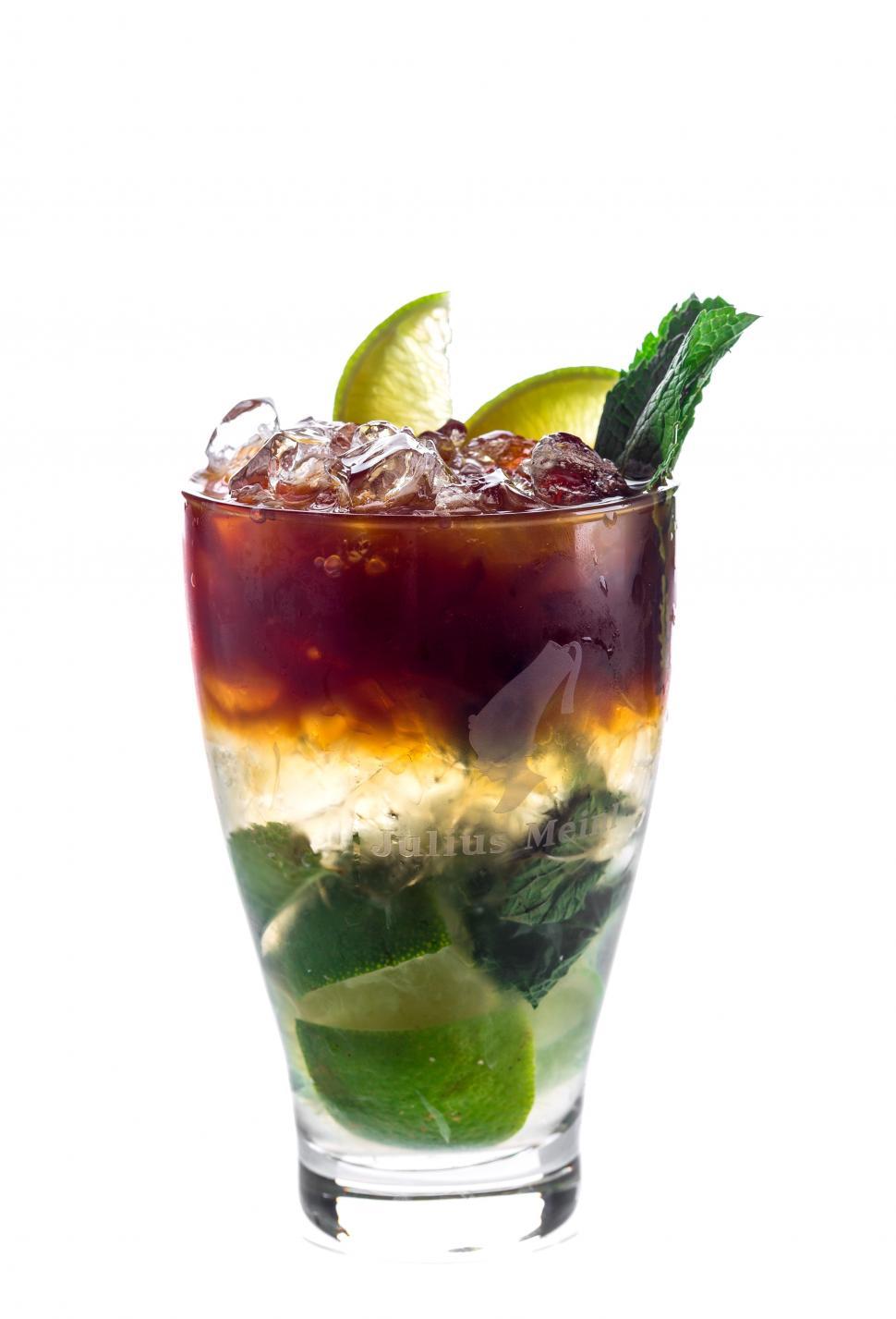 Free Image of Close up of a glass of tropical cocktail 