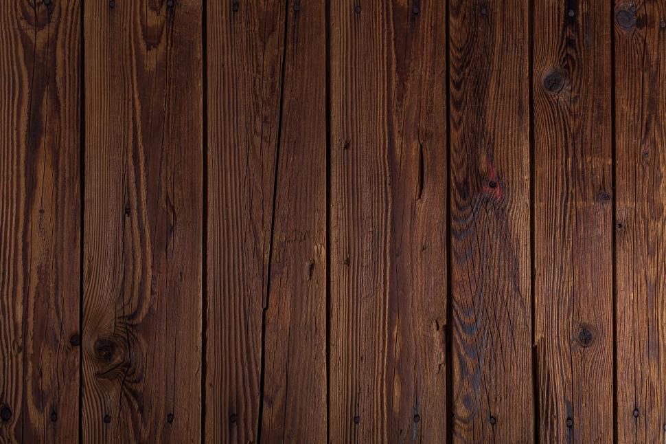 Download Free Stock Photo of Close up of vertical wood dark board texture 