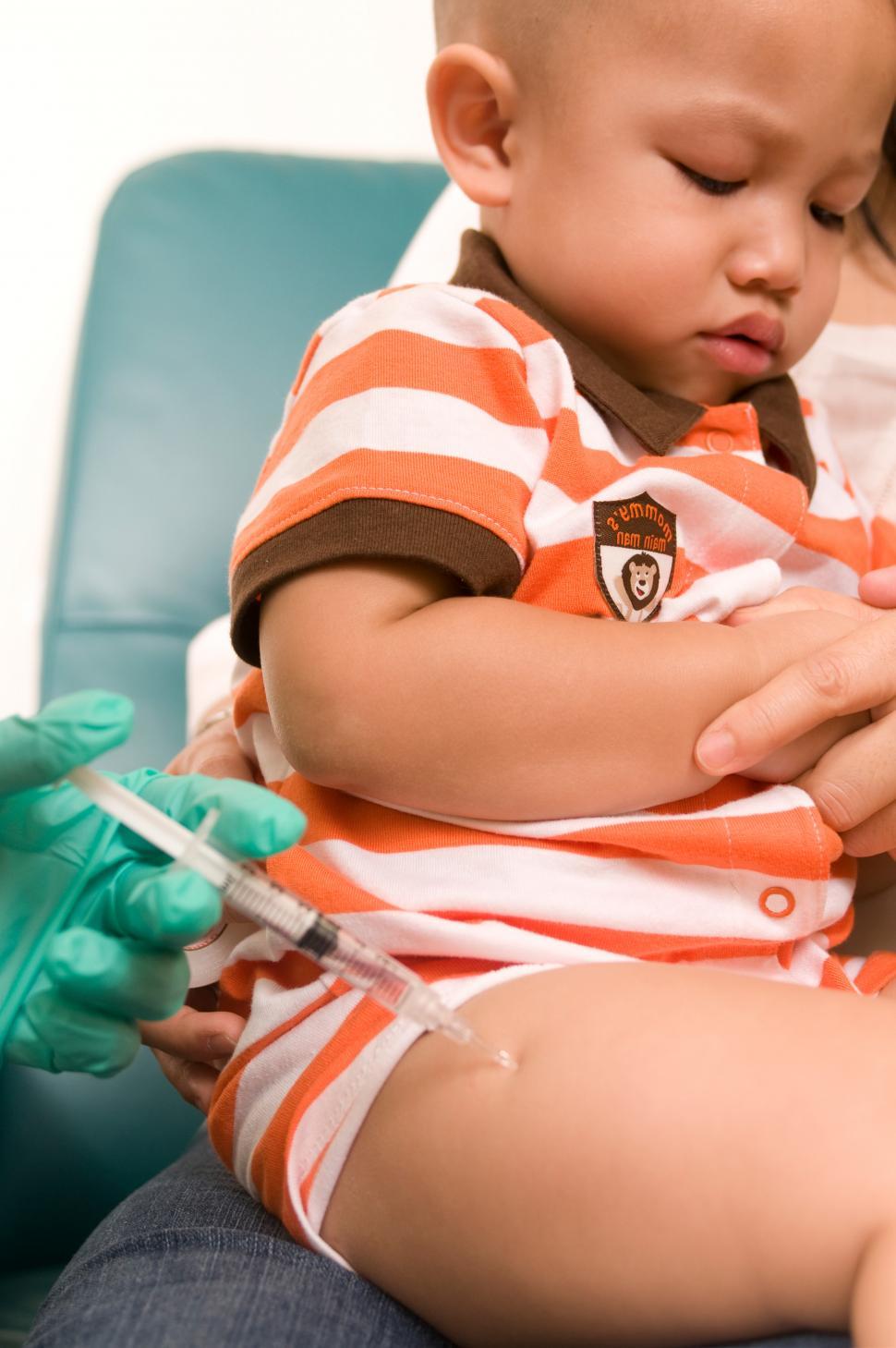 Free Image of Infant Receiving an Immunization Shot 