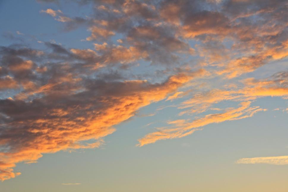 Download Free Stock Photo of Clouds in sunset sky 