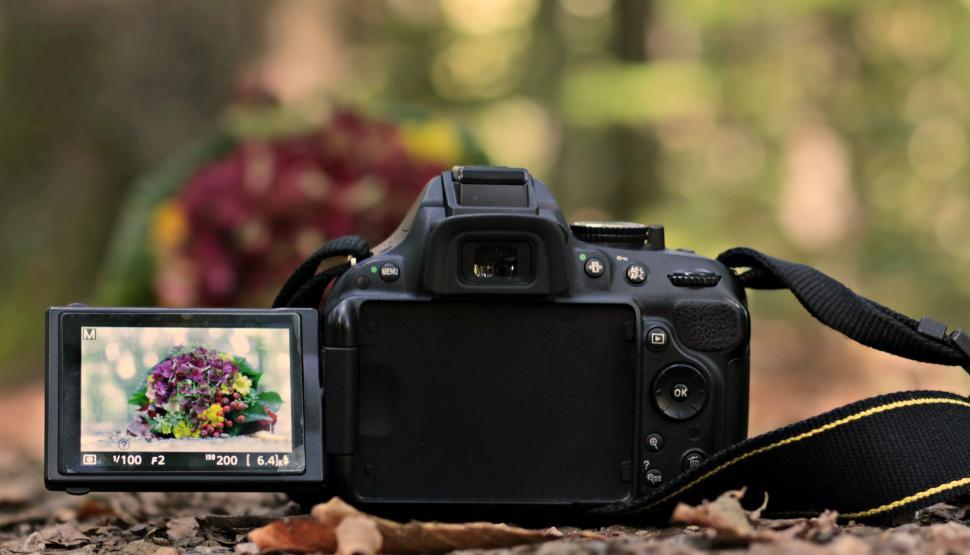 Free Image of DSLR camera with image 