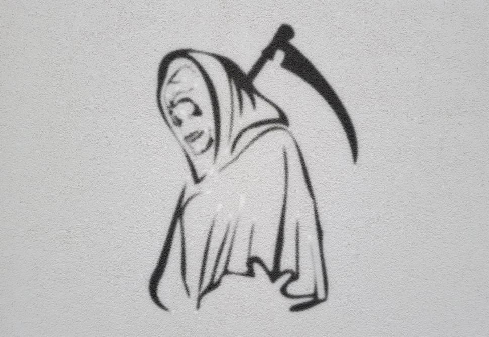 Free Image of Grim Reaper - On Light Background  
