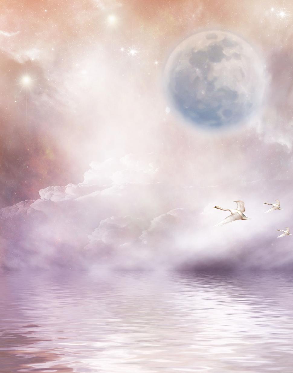 Free Image of Fantasy water space illustration  