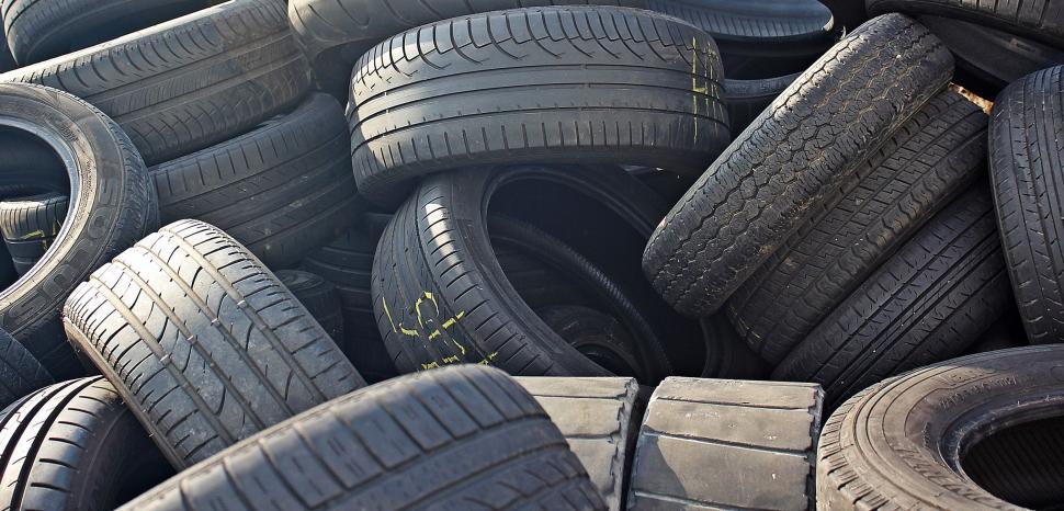 Free Image of Pile of tires filling the frame 