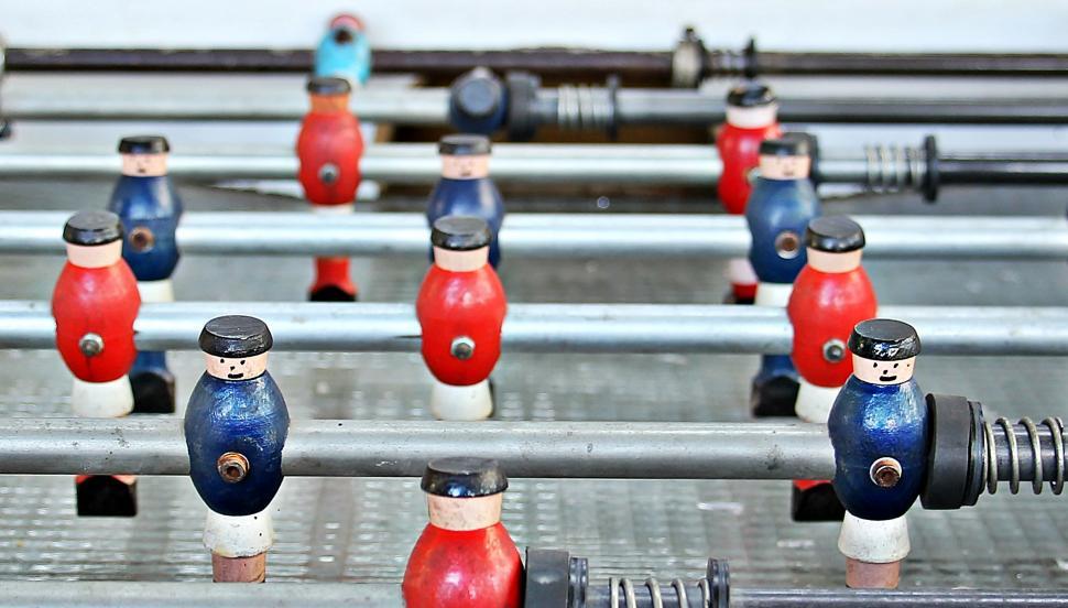 Free Image of Fooseball table figures 