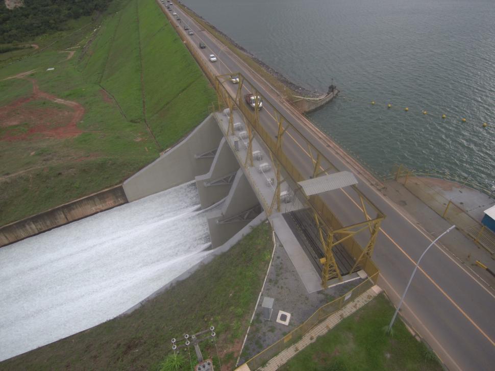 Free Image of Dam water flow from lake 
