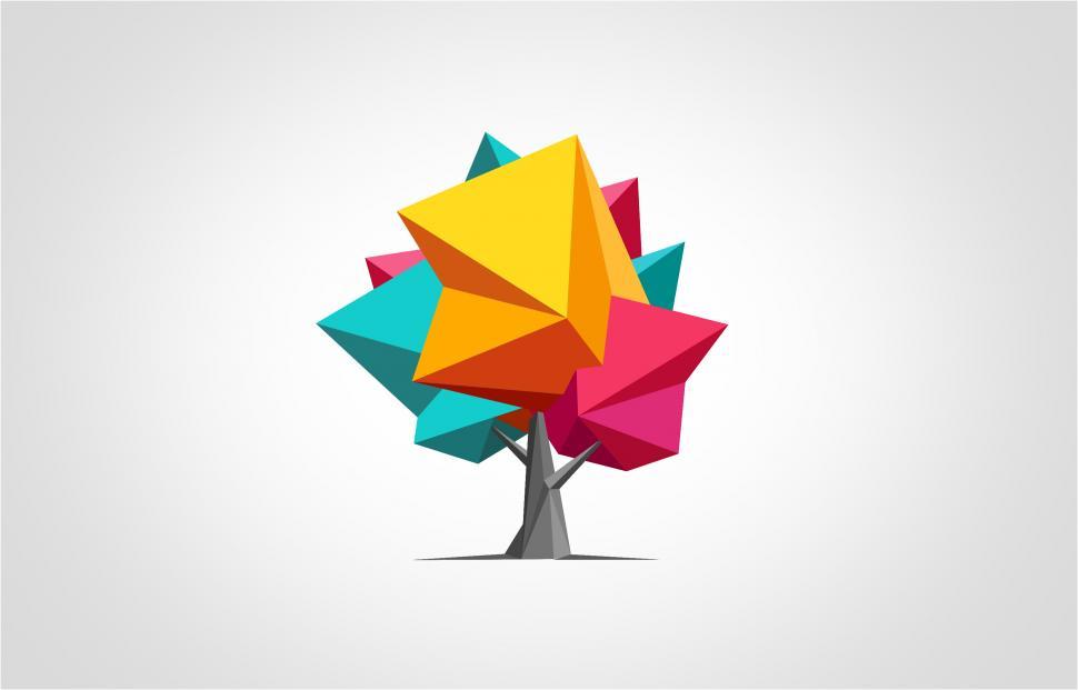 Free Image of Abstract Colorful Tree 