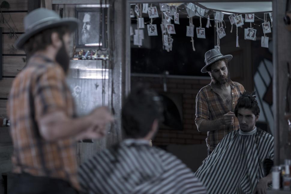 Download Free Stock Photo of Jorj Barber Shop  - Reflection 