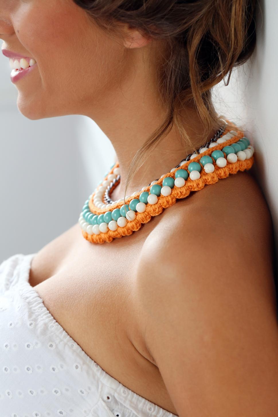 Free Image of Necklace on a woman 