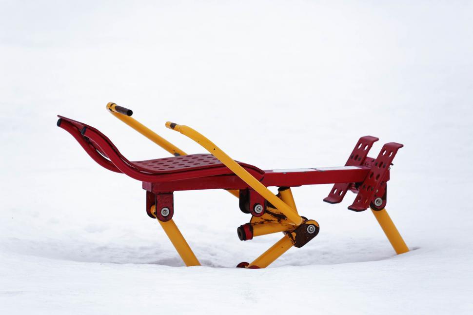 Free Image of Snow covered equipment 