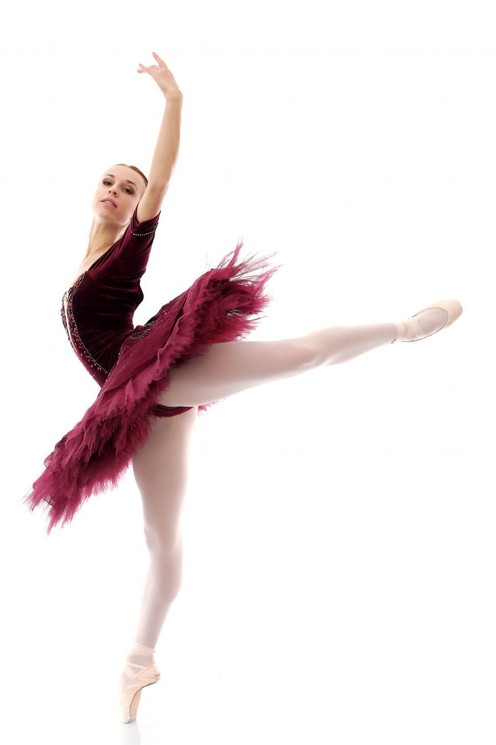 Free Image of Gorgeous ballerina in elegant pose 