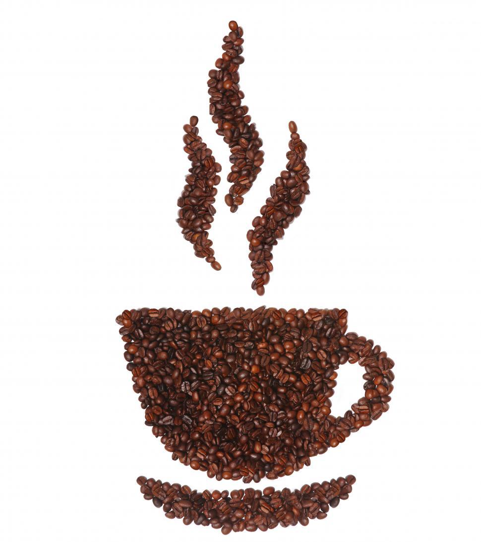 Free Image of Cup made of coffee beans 
