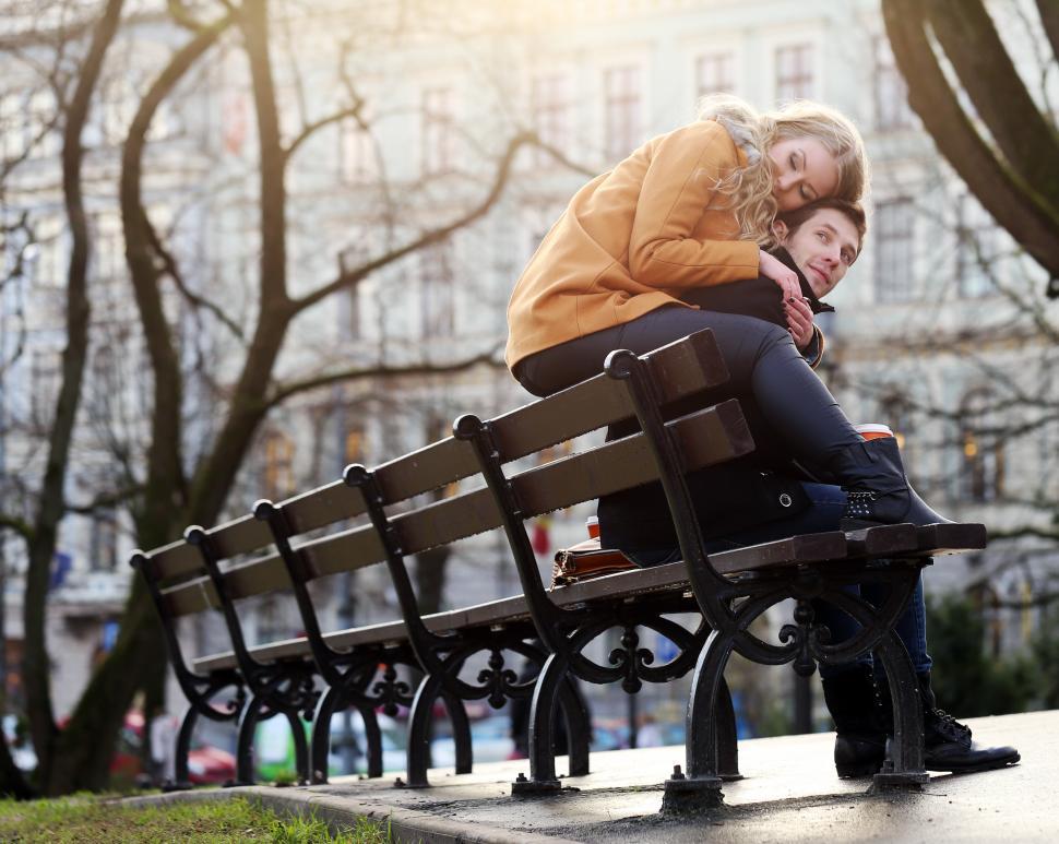 Free Image of Beautiful couple together in the park 
