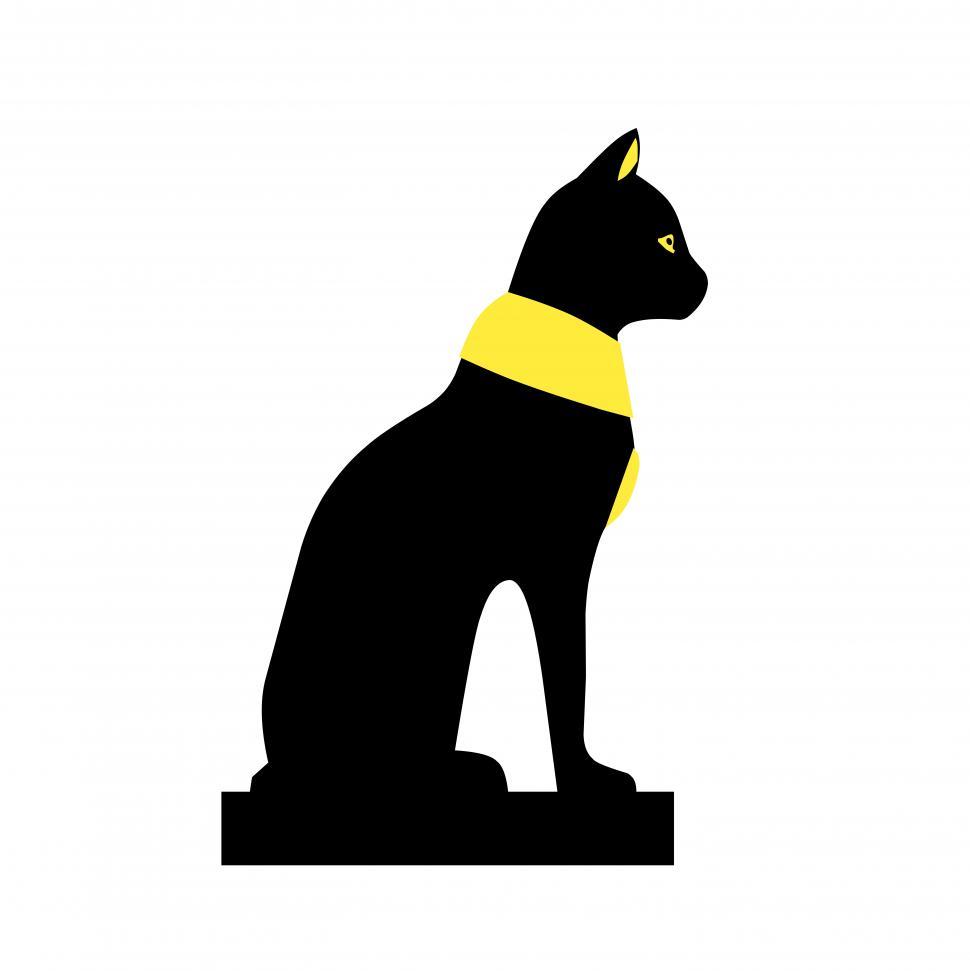 Free Image of Pharaohs cat silhouette design  