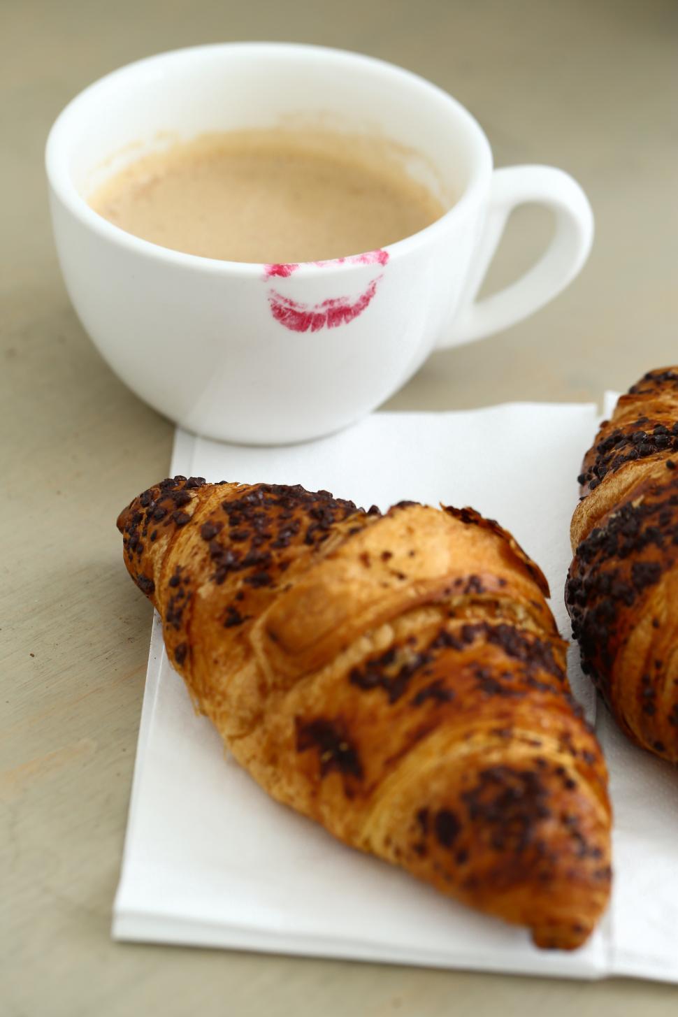 Free Image of Coffee and Delicious croissant 