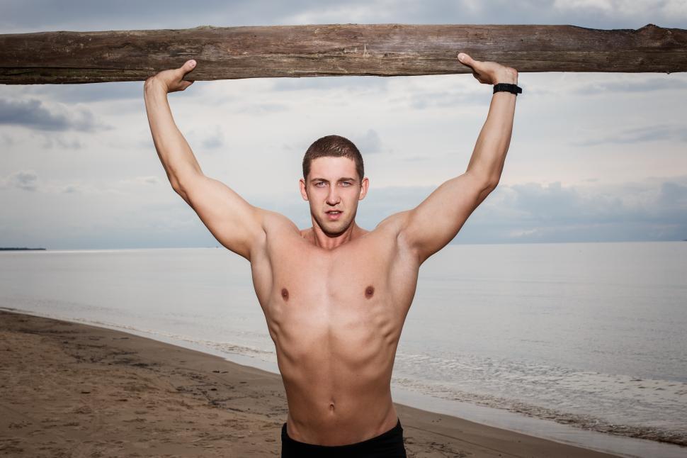 Free Image of Workout on the beach 